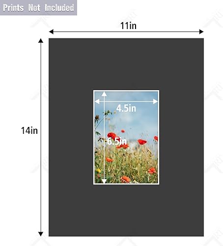 Miniatura 9 de Golden State Art, Paquete de 10 marcos de fotos blancos de 11 x 14 pulgadas, sin ácidos, con núcleo blanco, corte biselado para fotos, imágenes e