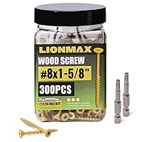 Vista 36 de LIONMAX Tornillos de cubierta de 3/4 pulgadas, tornillos para madera #8 x 3/4 pulgadas, 100 unidades, resistentes a la corrosión, revestimiento
