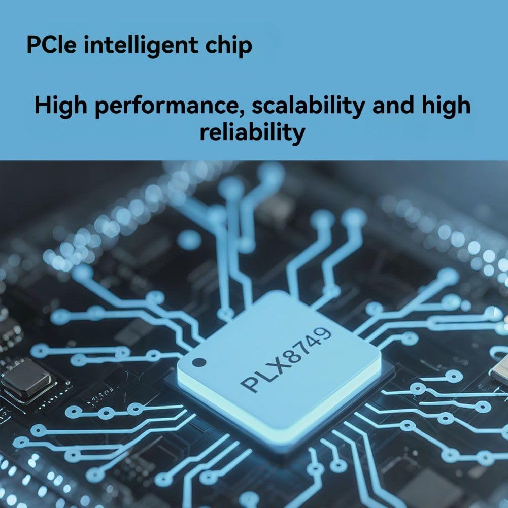 SFF8654 拡張カード PCIe 3.0 X16 PLX8749 統合モジュール グラフィックカード 8 Nvme SSD ディ