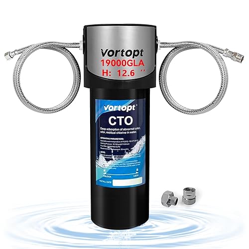 Vortopt Q7 - Sistema de filtro de agua para debajo del fregadero, reduce el cloro, el plomo, el mal sabor y el olor, filtro de agua debajo del