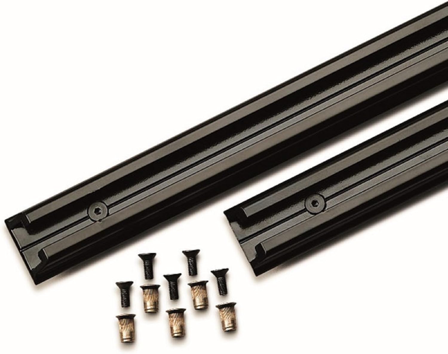 Surco R6200 62" Roof Rails - Ideal for Vehicles without Factory Installed Tracks or Rails when the Installation of a Roof Rack is Desired; Black Powder Coat Finish; Pair with Hardware