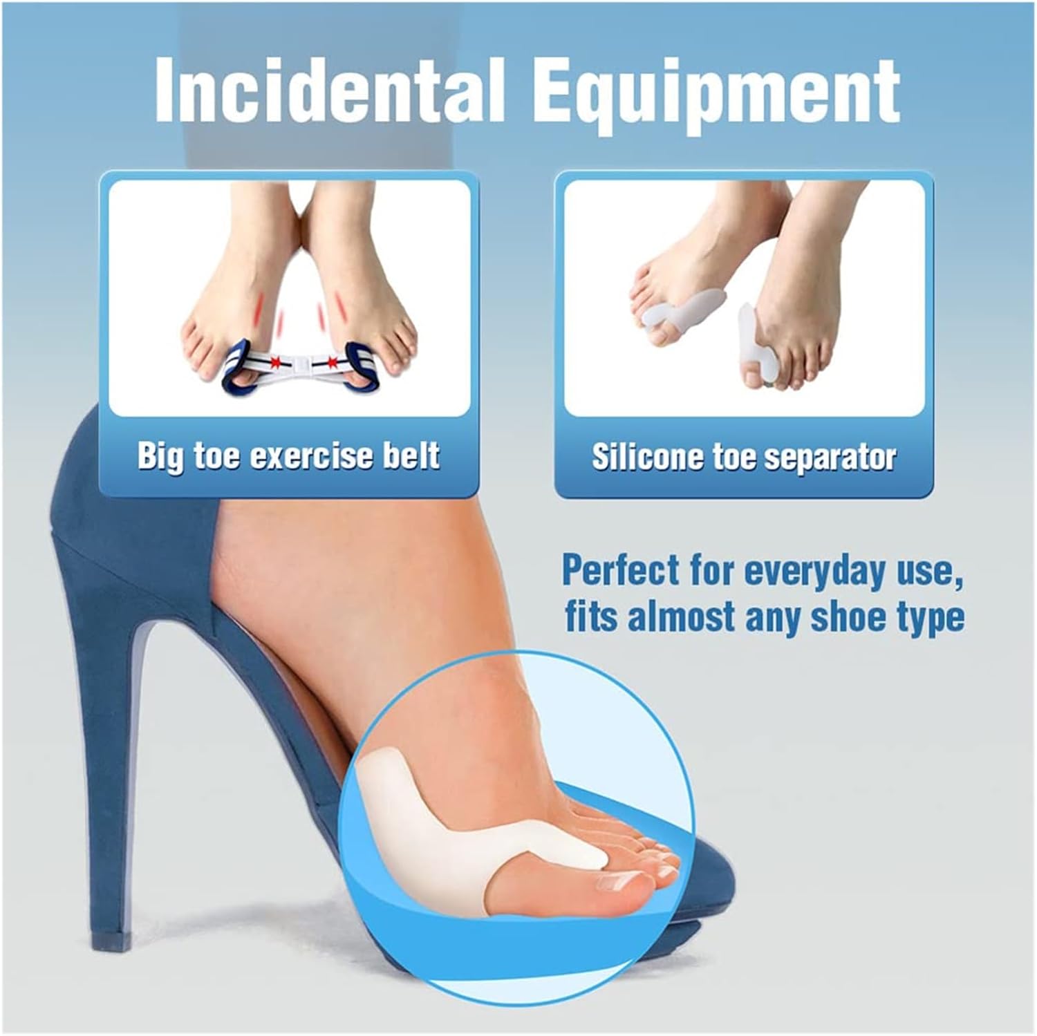 Adjustable Bunion Splint Toe Straightener Corrector with Knob Hallux Valgus Correction Orthopedic Supplies Pedicure Care Toe(2pcs)