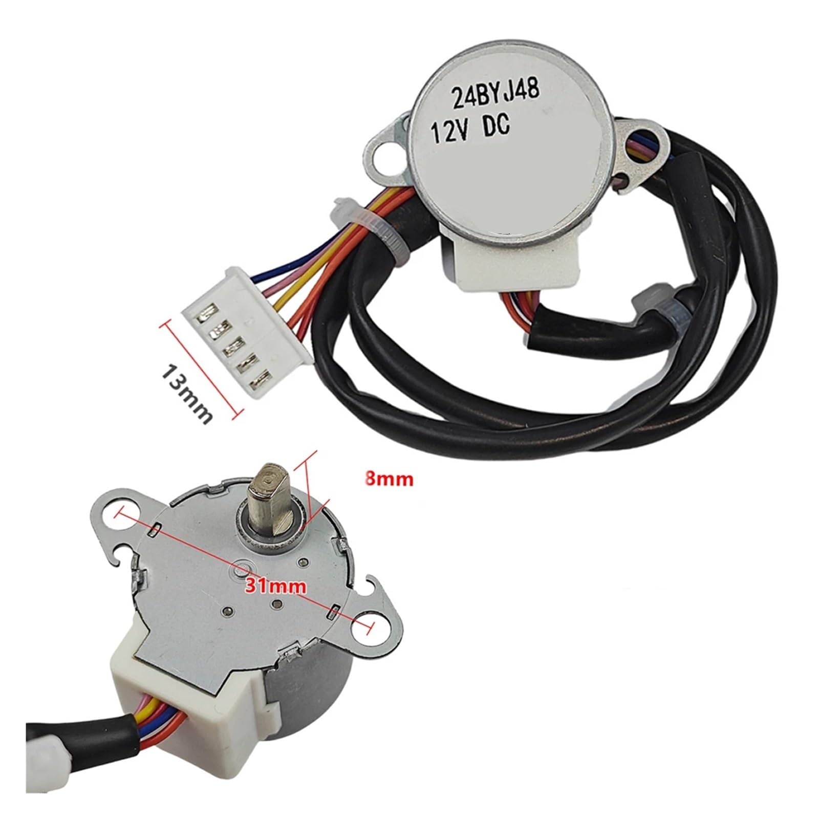 Motore del condizionatore d'aria, compatibile con Aux, 24BYJ48 a parete sincrono 12V