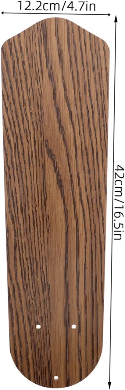 Plastic Ceiling Fan Replacement Blade with Walnut Grain Lightweight Aerodynamic Design for Indoor Pedestal Fans Easy Installation for Enhanced Airflow and Quiet Operation