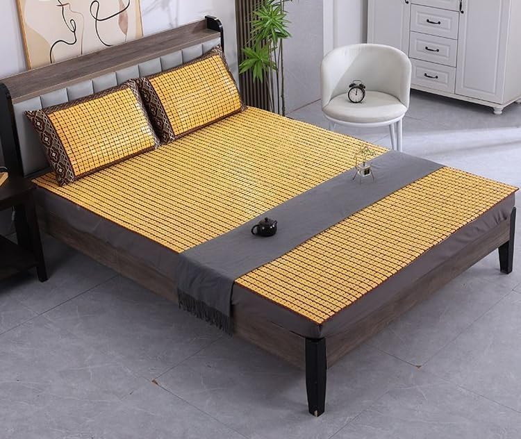 Amazon｜ziuuihu 夏用 竹マット 凉席 竹席 敷パッド 夏冷却睡眠マット