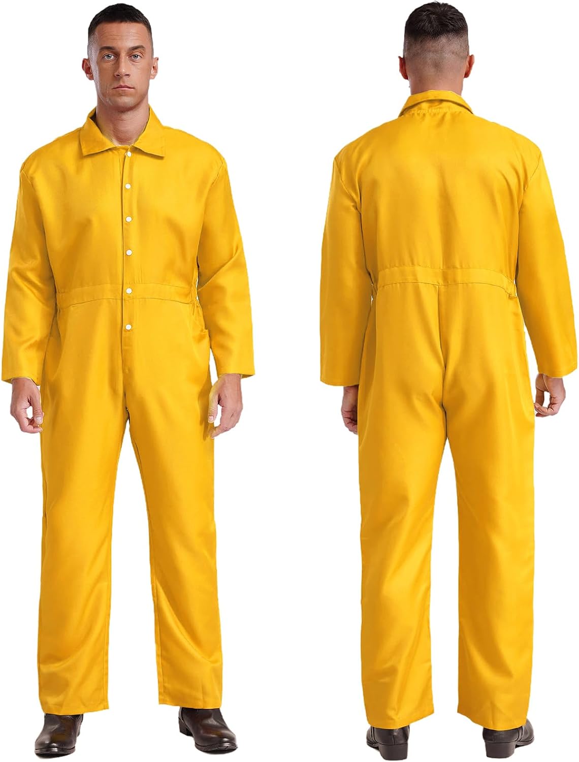 Alvivi Work Overalls for Men Lightweight Coveralls Long Sleeve Button-up Full Jumpsuits Workwear