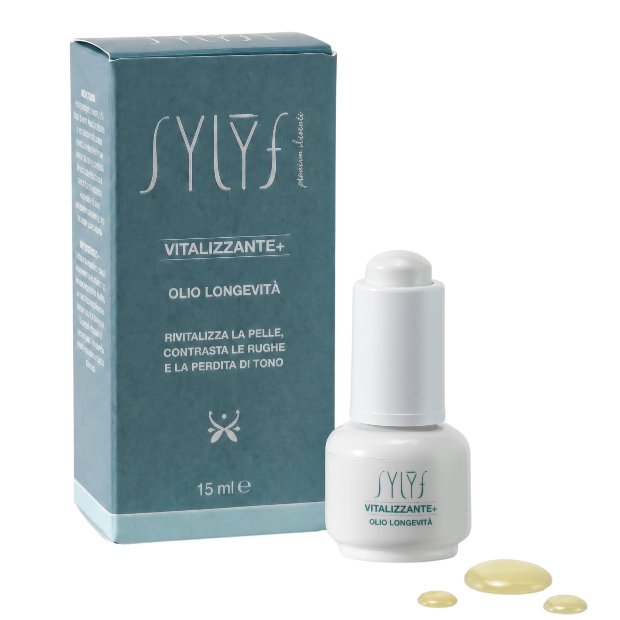 SYLYF Olio Viso Vitalizzante+ con Vitamina A e E | Pelle Secca e Spenta | Nutriente ed Elasticizzante | 15 ml