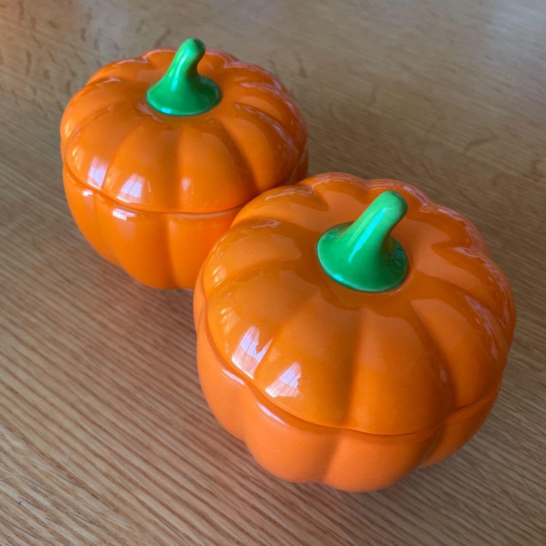 パンプキン陶器小物入れ 2個セット