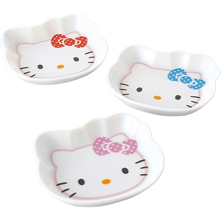 Amazon Co Jp サンリオ Sanrio Hello Kitty ハローキティ キティ フェイス プレート 皿 3枚セット 箱入 12cm ホーム キッチン