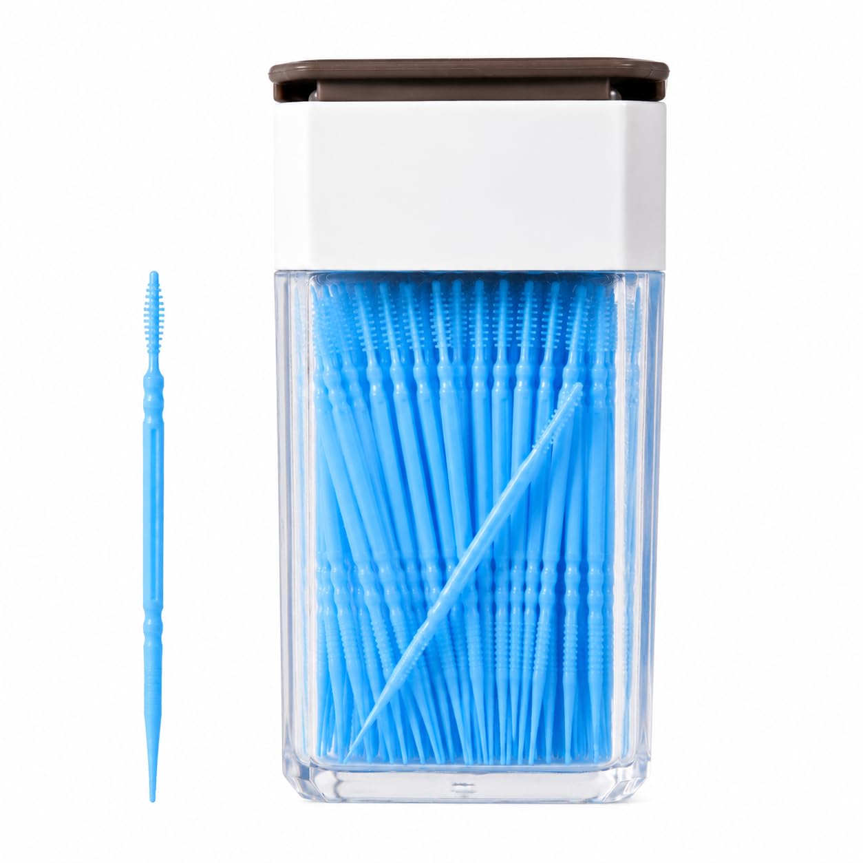 200PCS Interdental Brush for Teeth Cleaning | Double Head Dental Floss Toothpick Brush for Plaque Removal, Gum Care & Oral Hygiene Cleaning Tools (Blue)-image-33
