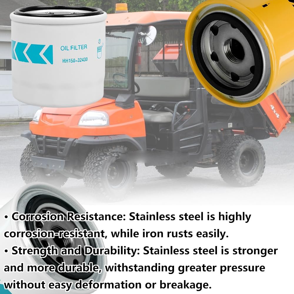 Maintenance Filter Kit Compatible with Kubota RTV500 (S/N 19024) RTV500 (S/N 19025) Utility Vehicle HH150-32430 HHK71-14080 HHK70-14073 Engine Oil Hydraulic HST