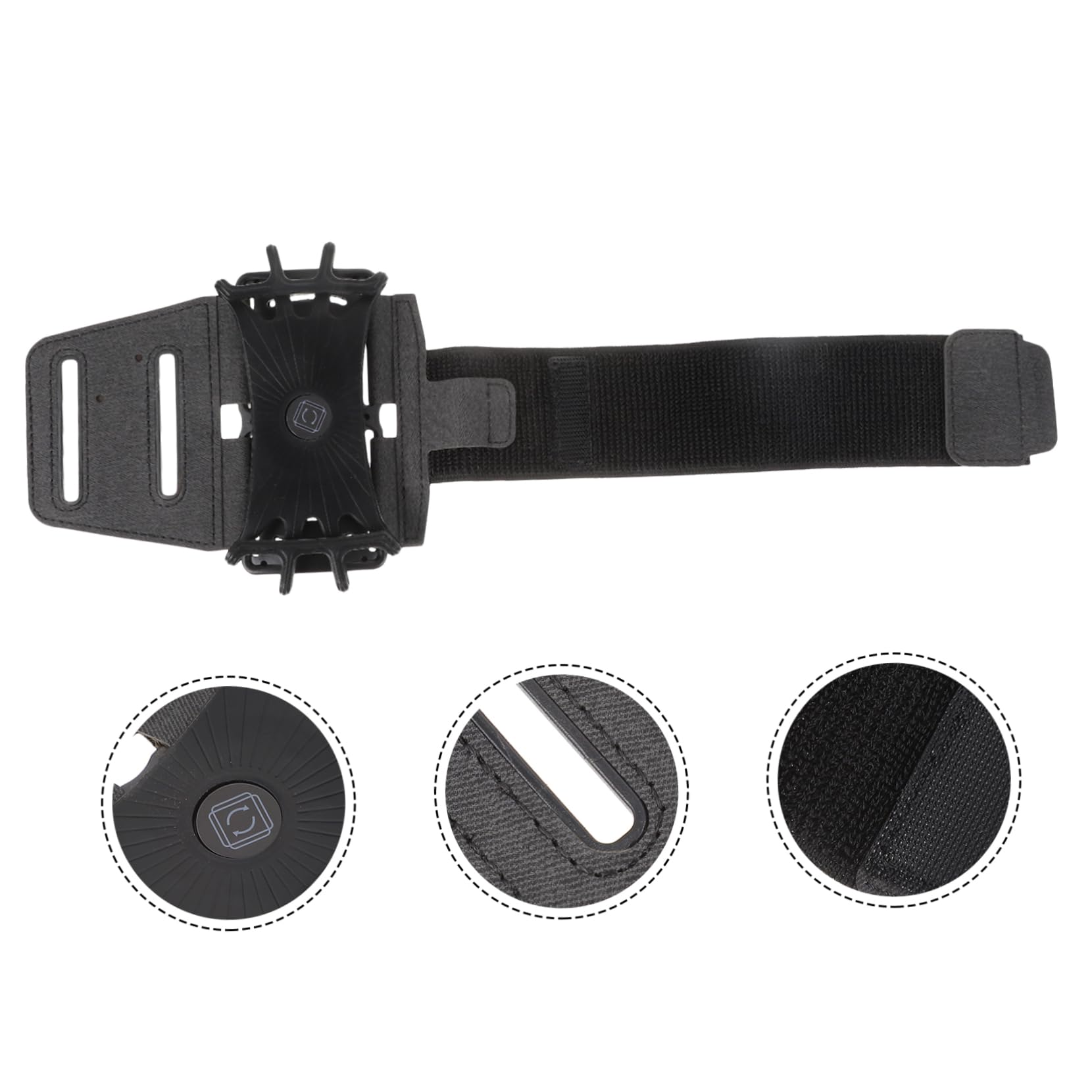 Mikikit 3pezzi Bracciale Per Smartphone Supporto Per Cellulare Da Braccio Per Corsa e Attività Outdoor Con Rotazione e Design Antiscivolo Compatibile Con Dispositivi Mobili Classico