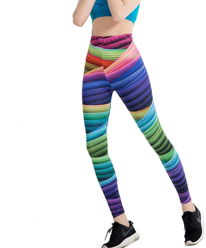 rainbow workout leggings