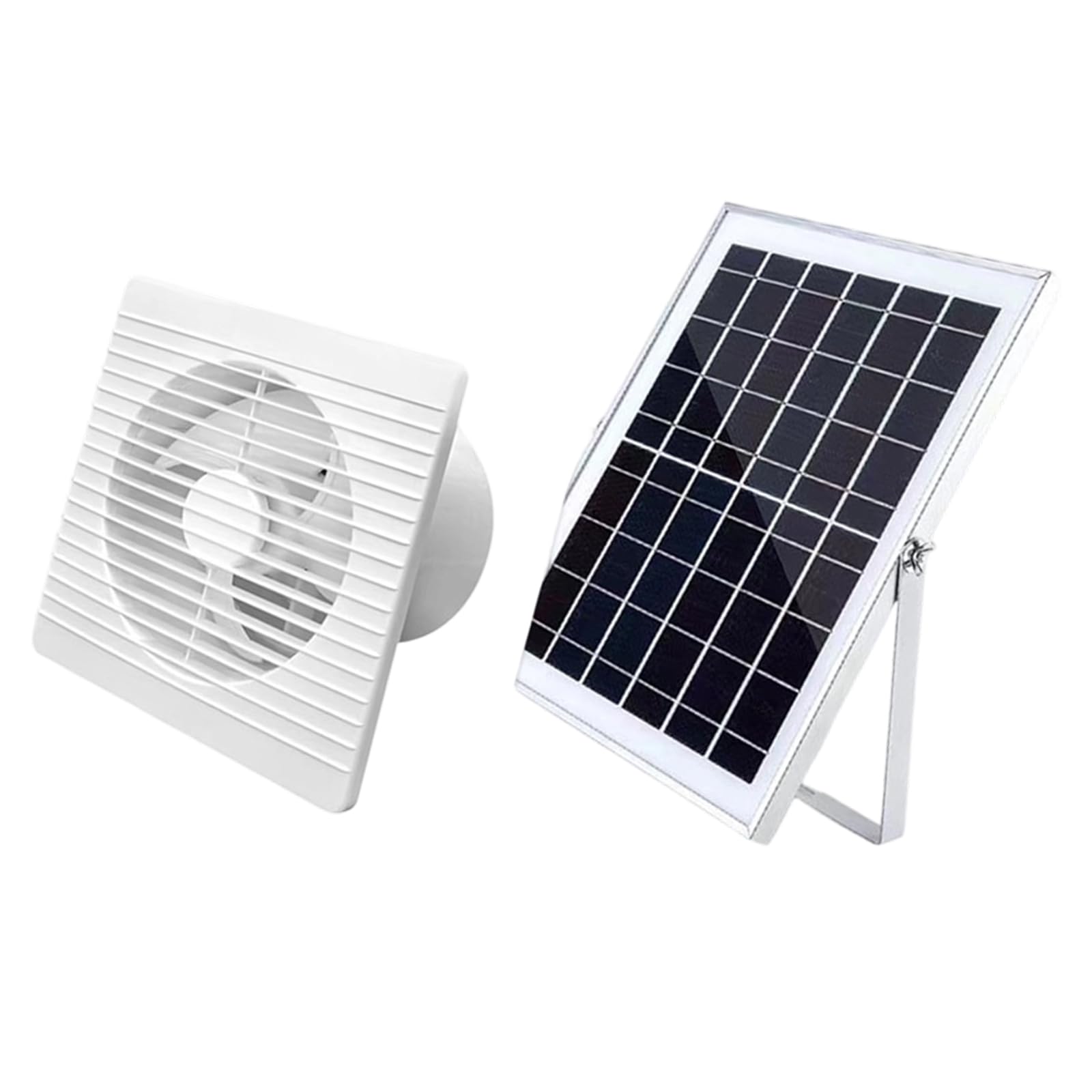 Tsophreniq 12V 6 / 8inch Solar Exhaust Fan Air Extractor Solar Panel Powered Fan Waterproof Ventilator for Chicken House Greenhouse