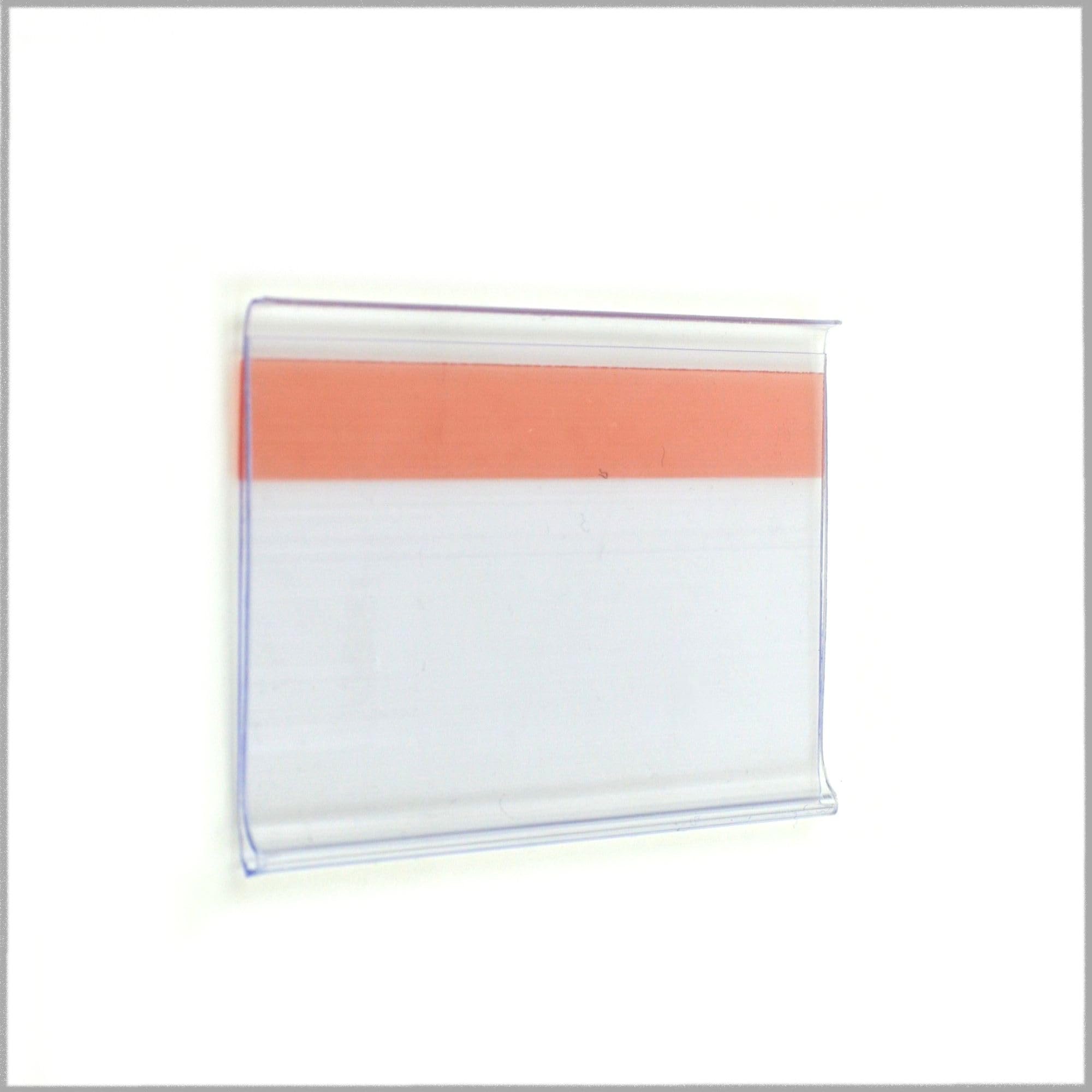 Pos Display Shop 25 x Ticket Holding Strip Price Label Holder Shelf Edge Data Strip SES SEL - Self Adhesive (40mm high x 300mm Long)