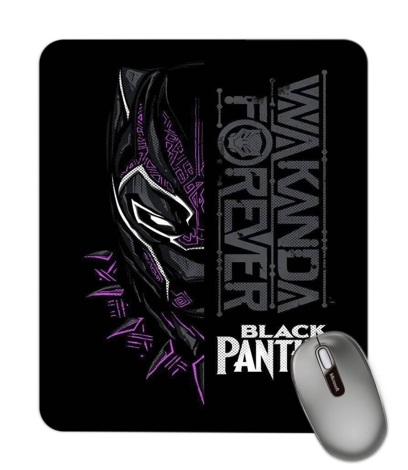 OUTFITQUE Mouse Pad for Gaming PC Laptop Desktop Mousepad Rubber Base with Anti Skid Smooth Surface (22.86 cm x 19 cm) Superhero Black Panther (Black Panther 1)-image-15