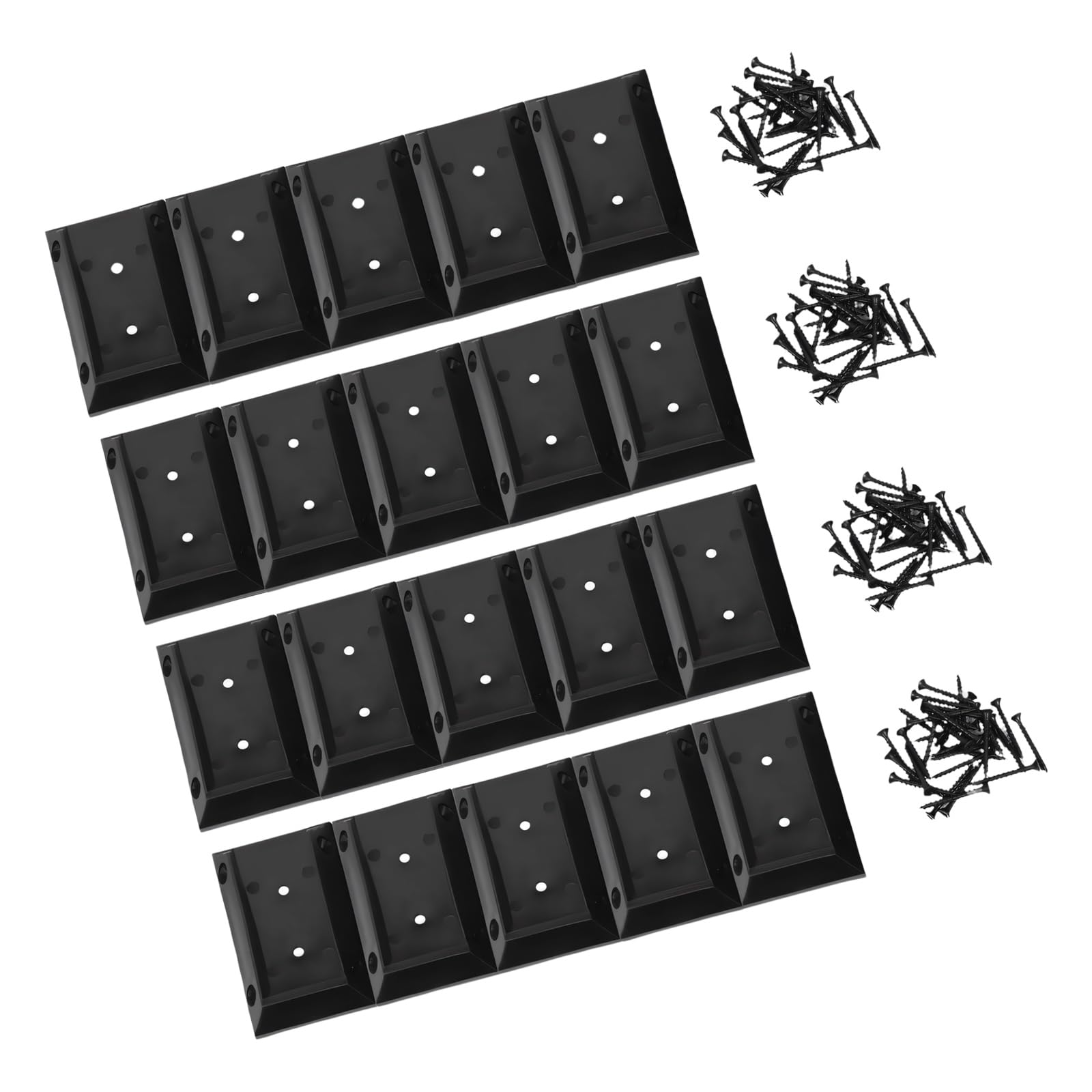 Deck Railing Brackets Connectors with Screws Rails Set for Wood Post Deck Rails Bracket Easy to Installation Nylon Bracket with Screws
