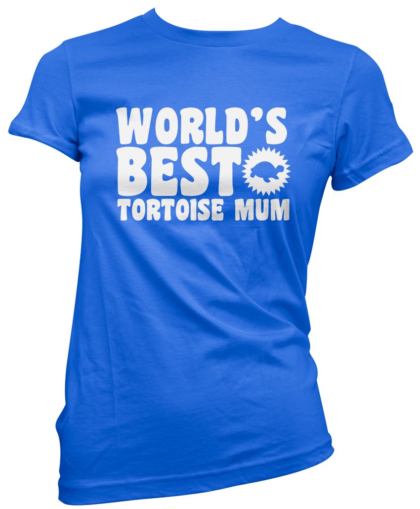 Hotscamp Women's Blue World's Best Tortoise Mum T-Shirt - 10