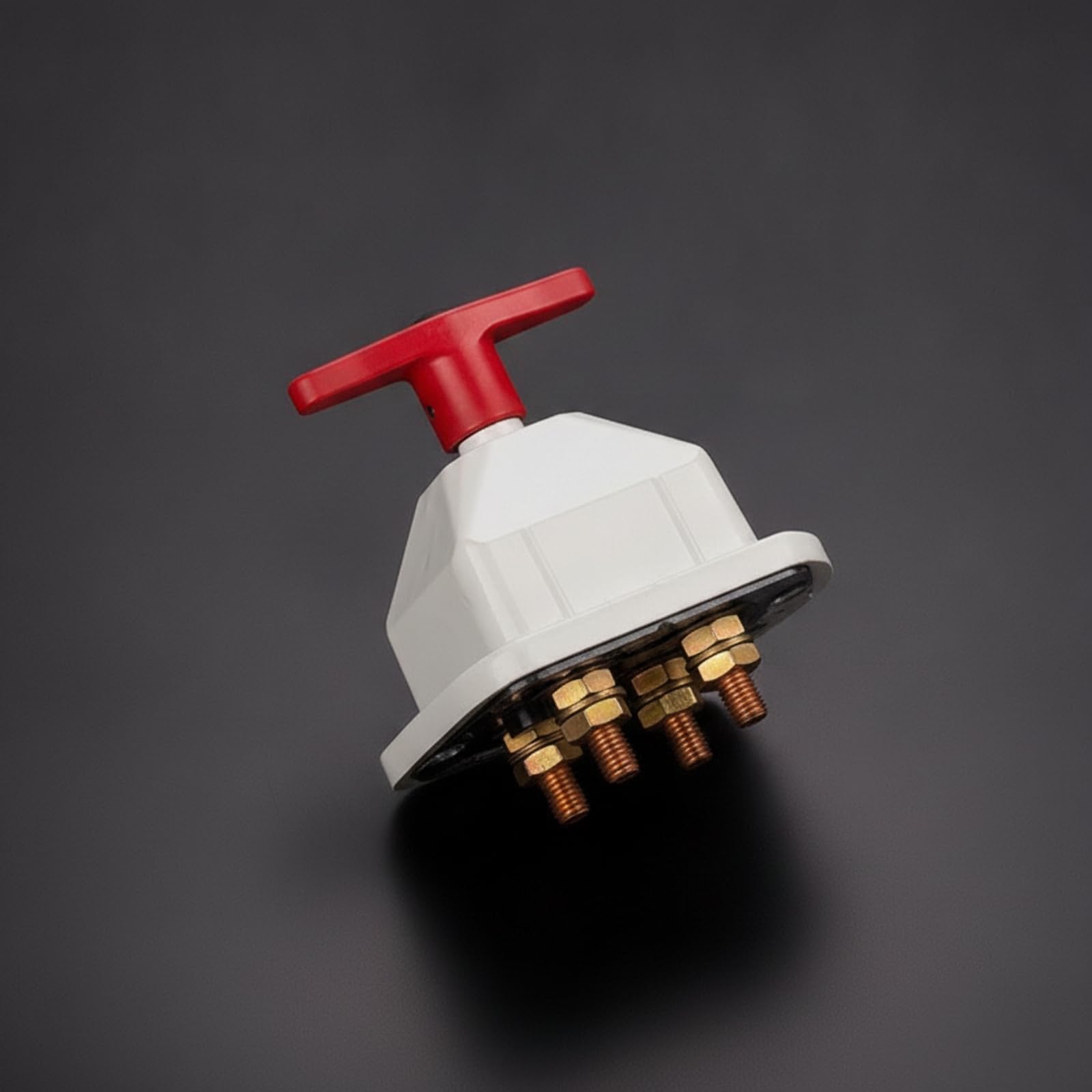 harayaa Interruptor de Desconexión de Batería 300A Cortacorriente Seccionador Interruptor Principal Mando T Visible y Carcasa Blanca Aislada Apto para