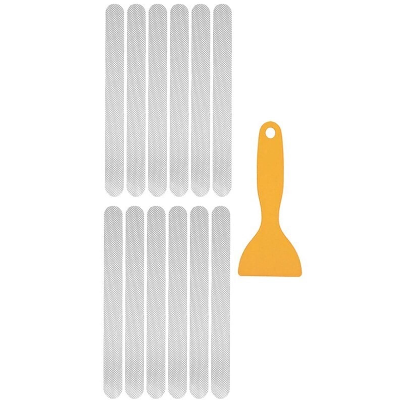 JFNKLFG Non Slip Shower Stickers 6/12 Pcs Anti Slip Strips Shower Stickers Colored Non Bath For Bathtub Stairs Floor(12pcs White)