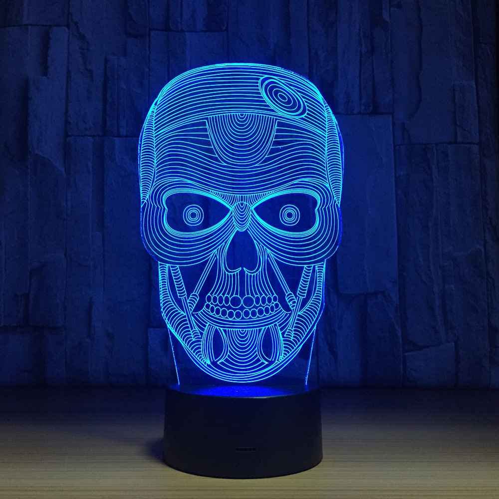 Lampada 3D Illusione Ottica Mare – Faraone Delle Onde Con Luci LED – Notte Con Telecomando 16 Colori E Base Touch – Regalo Originale Per Cameretta E Casa – USB O Batteria - 6