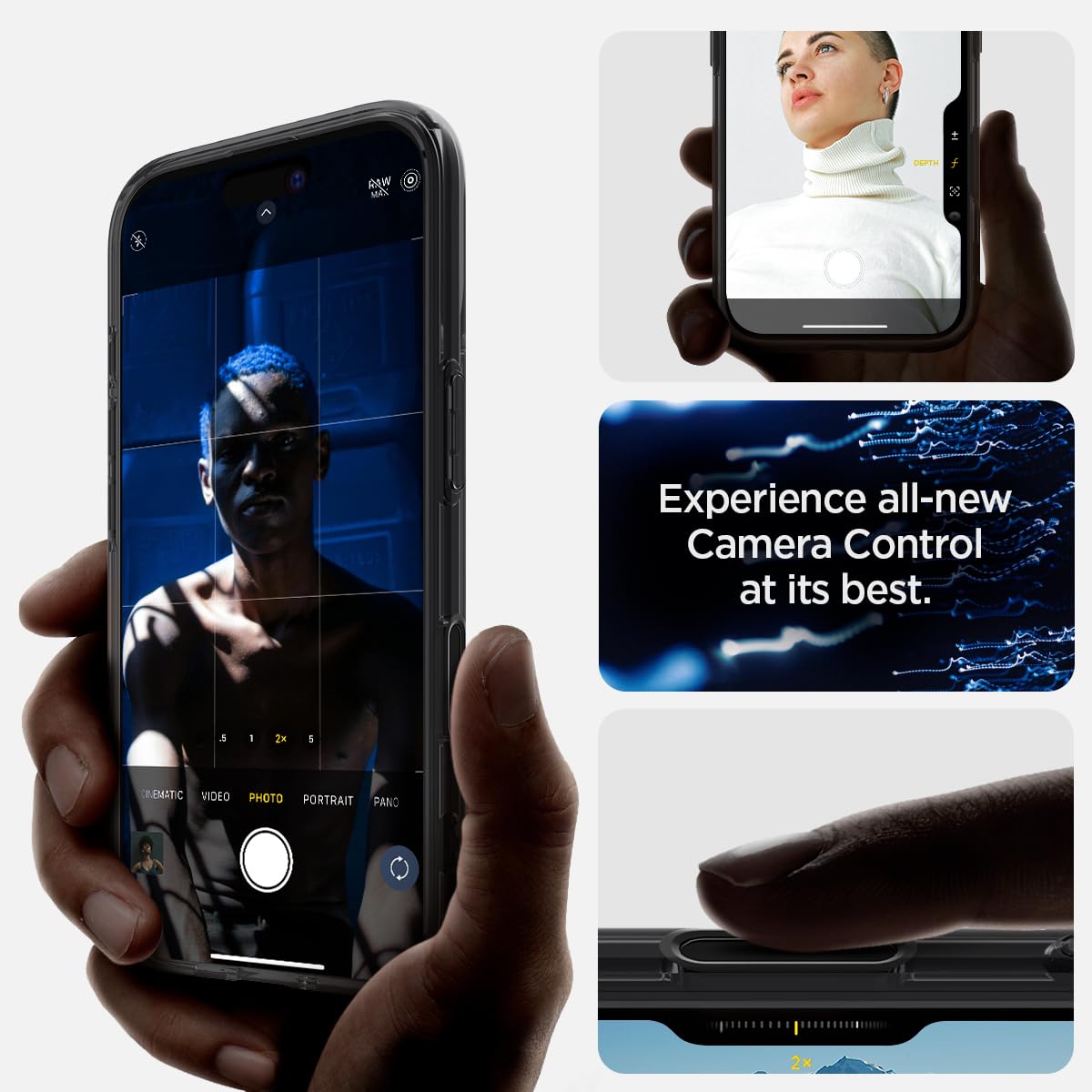 Spigen Cover per iPhone 16, Ultra Hybrid T MagFit [Copertura abilitata per il Controllo fotocamera], Compatibile con MagSafe - Frost Black