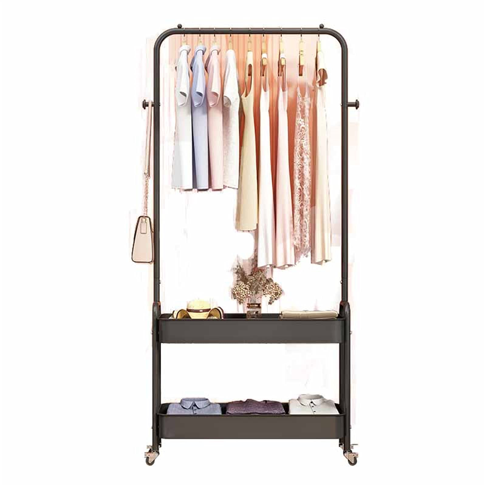 Perchero de metal para apartamentos pequeños y organización diaria