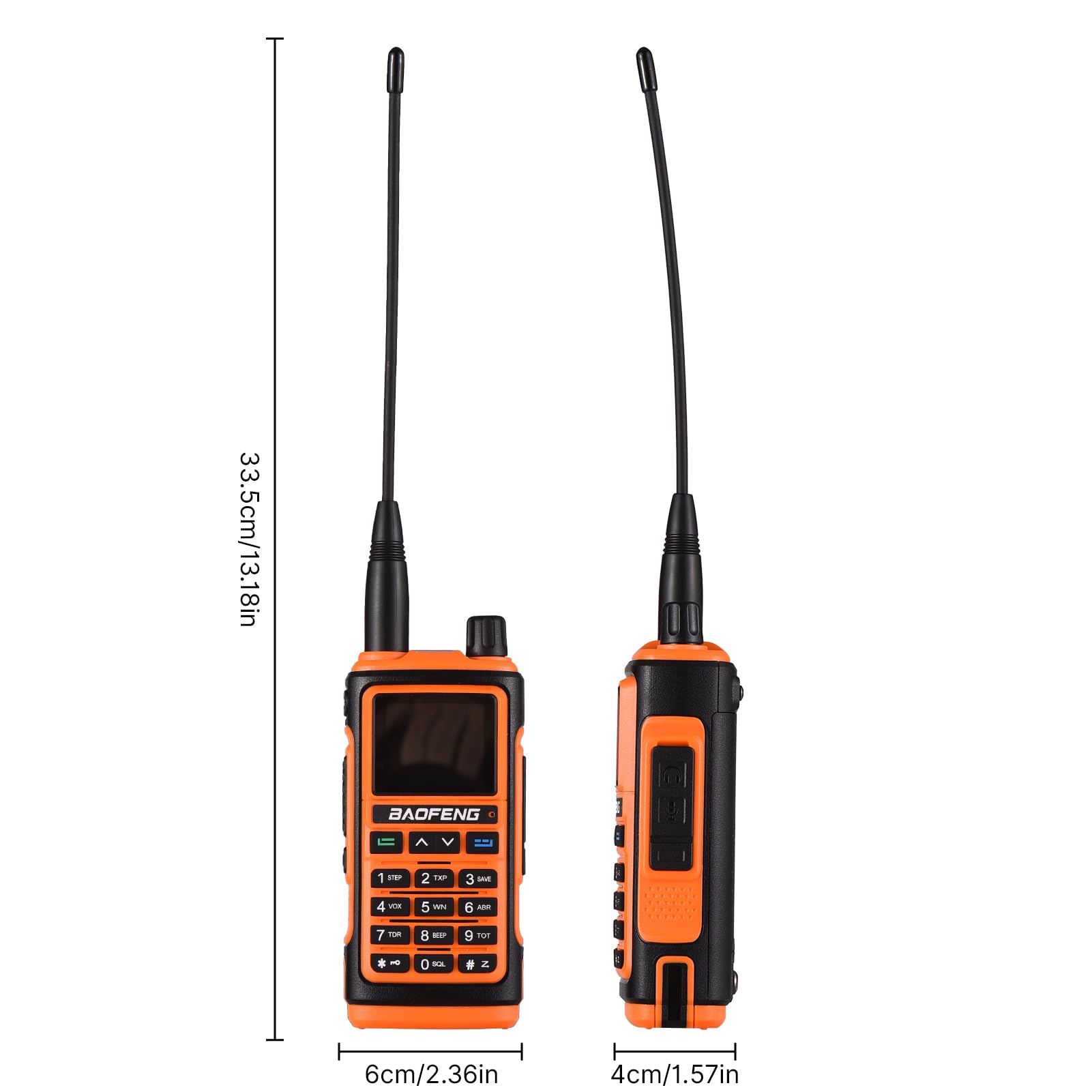 Baofeng BF 17 Walkie talkie a lungo raggio a due vie a due vie con doppia ricezione una frequenza chiave corrispondente a chiamate riservate sicure per le (Plug)