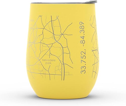 Vista 877 de Well Told Lexington Kentucky Map - Vaso de vino aislado con grabado de mapa de Kentucky, taza de acero inoxidable grabada (12 onzas, verde domingo)