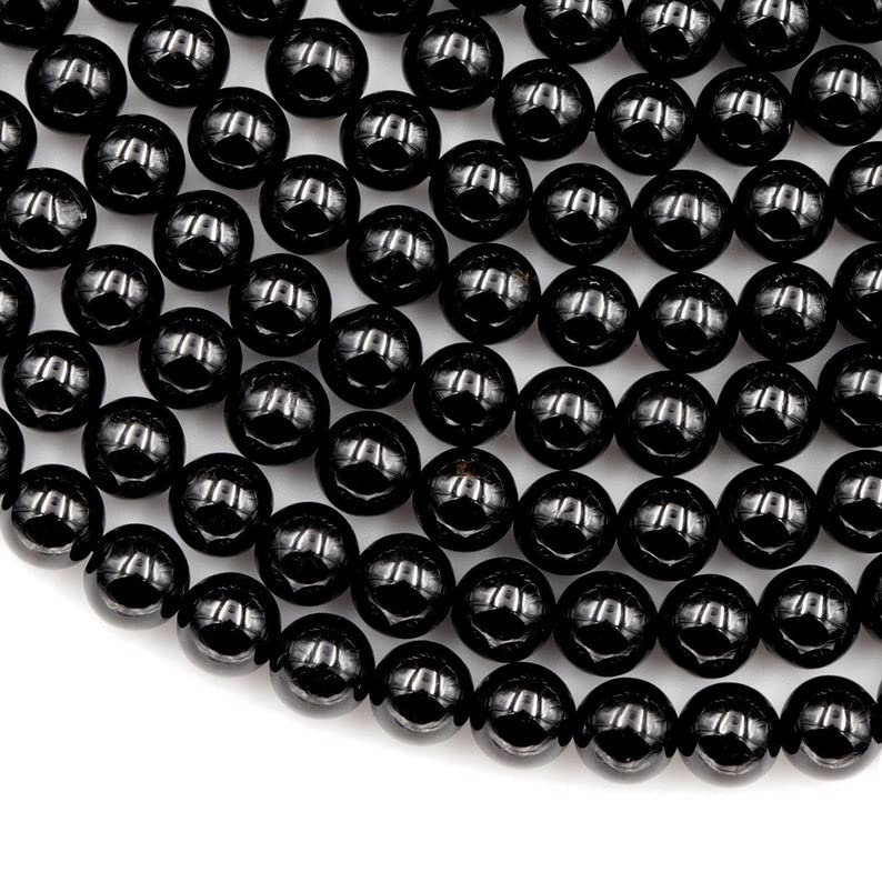 Perles de tourmaline noire 13 pouces : évitez les pierres ternes pour vos bijoux DIY de qualité