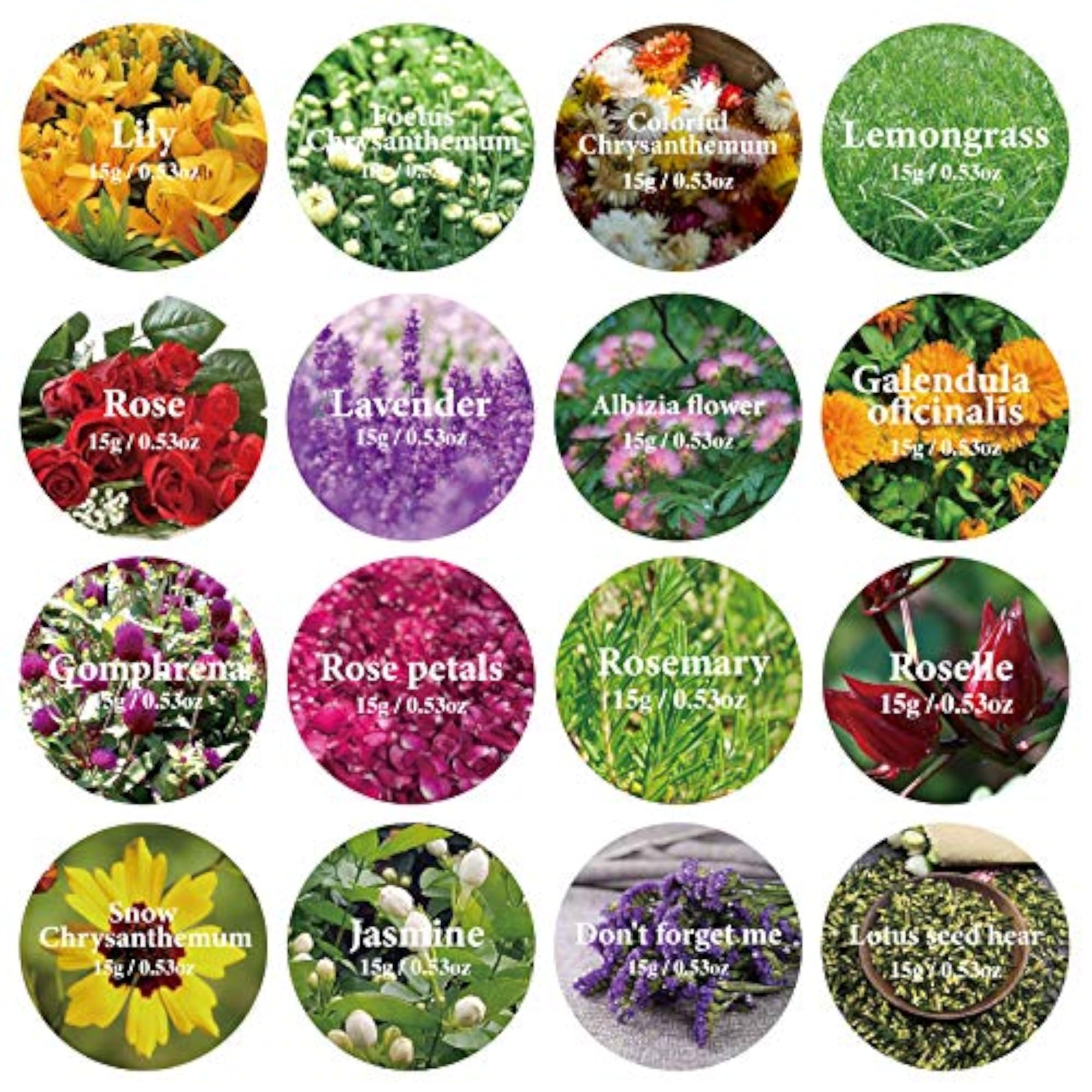 Dried Flowers Herbs Kit for Soap Making and DIY Projects