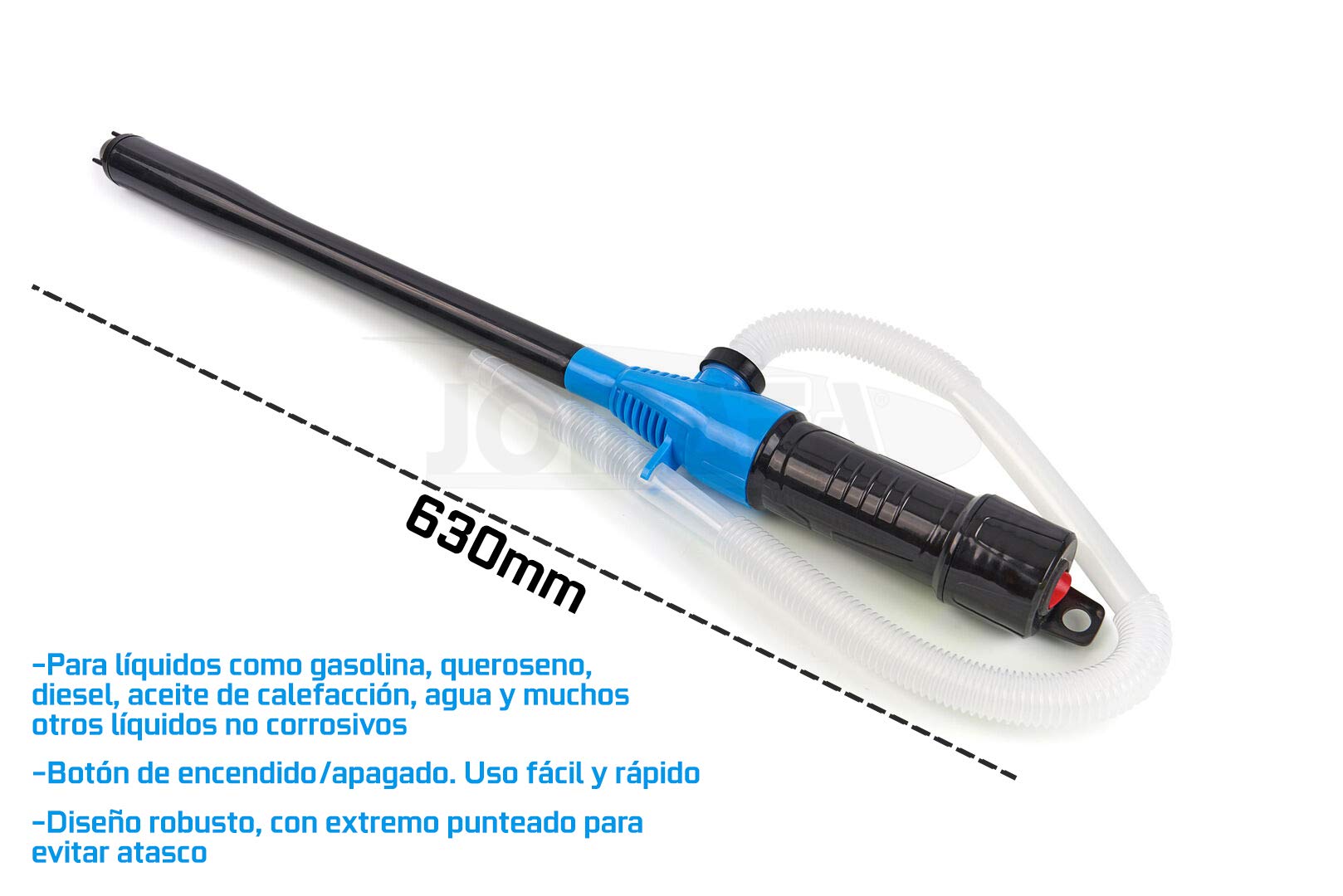 Bomba Sacar combustible portátil con sifón eléctrico, Combustible Gasolina Diesel Fluido Bomba de aceite INCLUYE PILAS