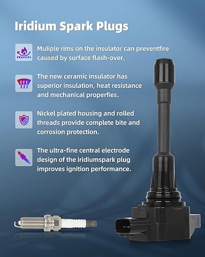 Vista 1590 de ECCPP Bobinas de encendido portátiles de repuesto para automóvil compatibles con Infiniti I30/para Nissan Maxima 3.0L V6 2000-2001 Reemplazo