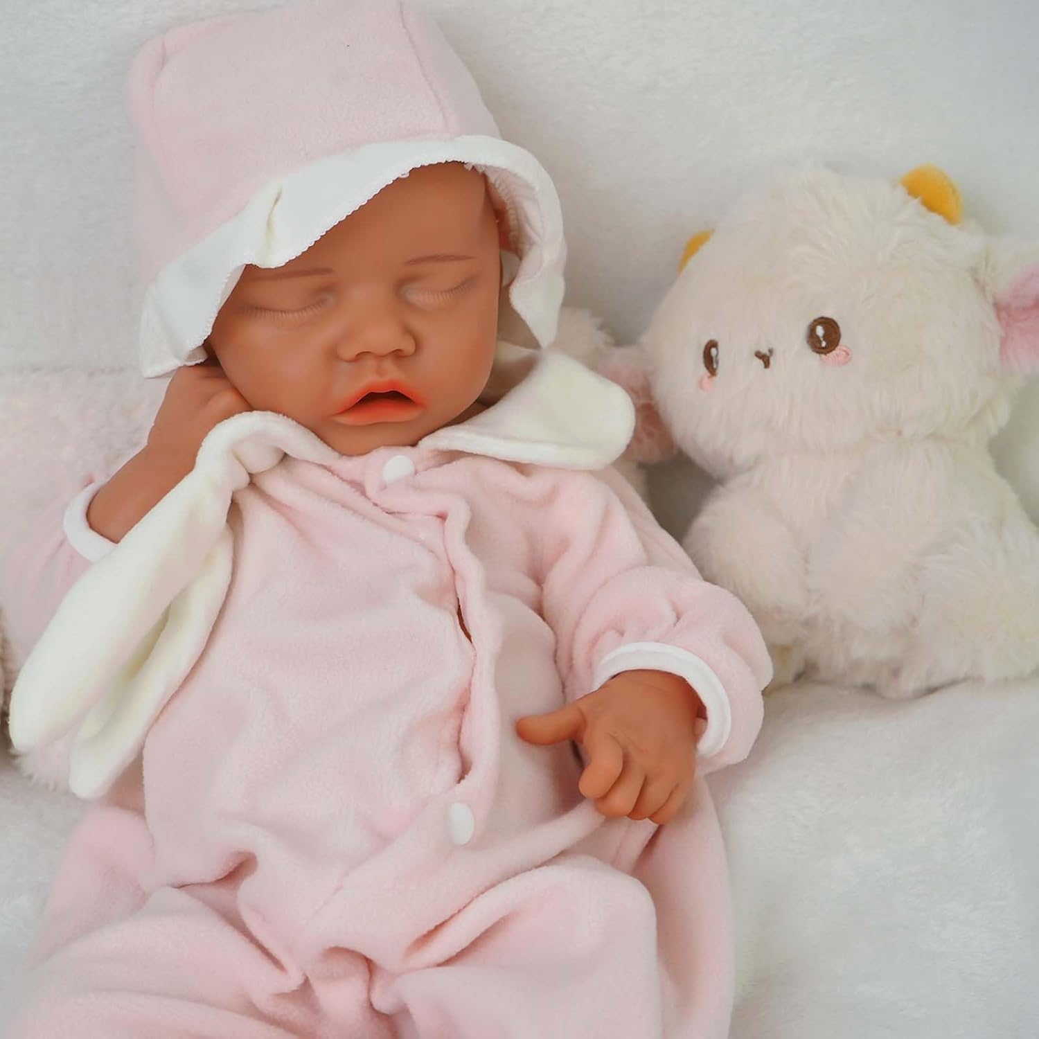 Lifelike Reborn Baby Dolls - 18 Inch Realistic Newborn Baby Dolls Girl, Full Silicone Baby Doll Real Baby Reborn Gift with Accessories for 3+ Years Old Kids