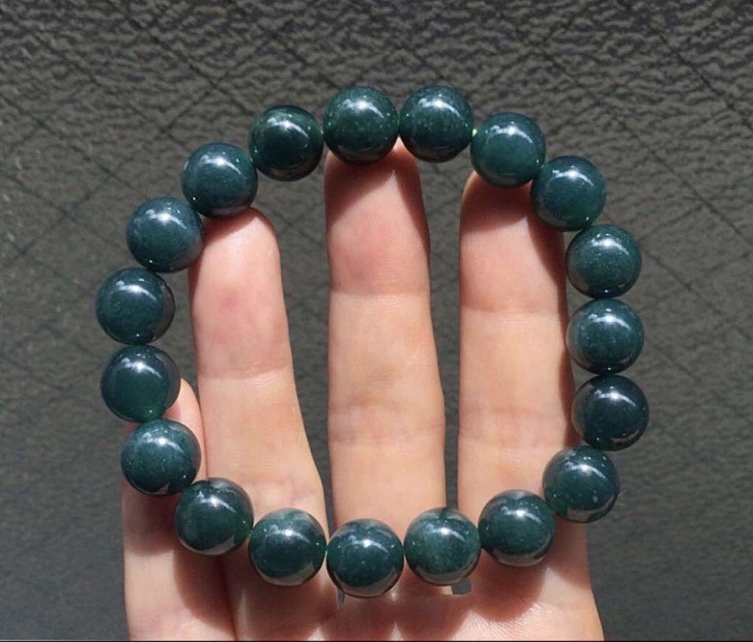 Amazon.co.jp: 濃い色 グアテマラ産 青翡翠大玉10.5mm「奇跡の石