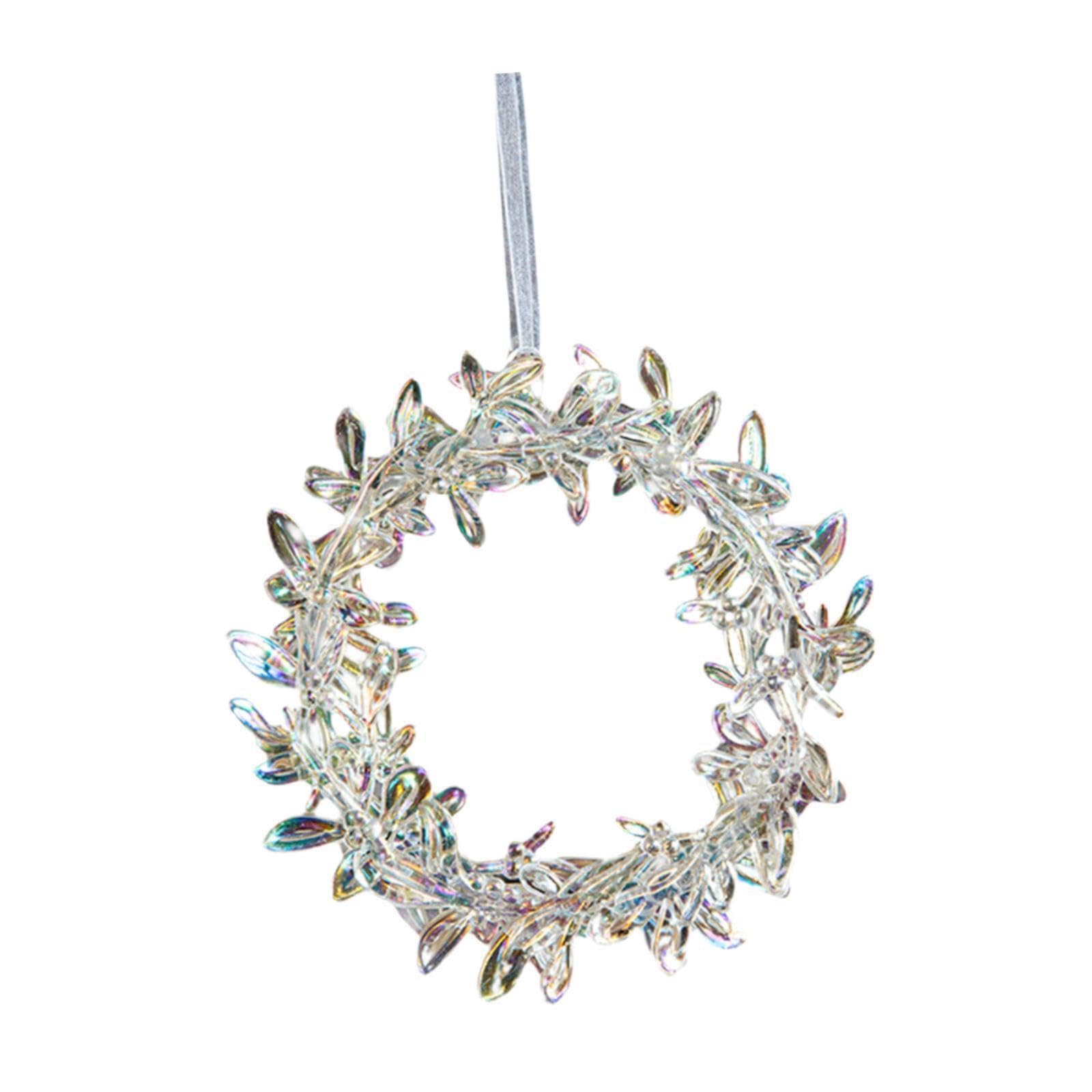 YIXANNX Festive Christmas Decorative Hanging Charms For Party Decor Delicate And for Creative Transparent Christmas Tree Hanging, 1 Wreath
