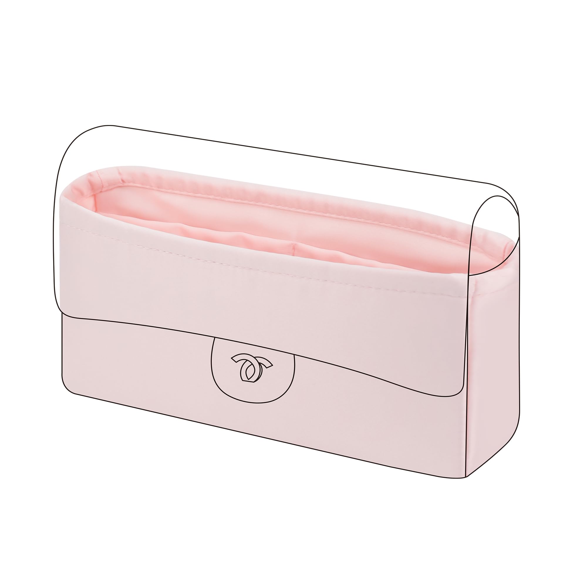 DGAZ Purse Organizer Insert，Silk Bag Organizer，Luxury Handbag & Tote Shaper Fits Chanel CF Bags