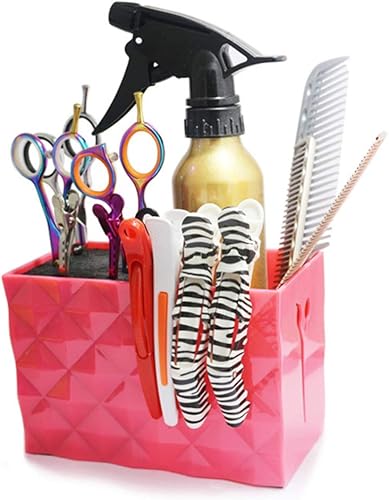 Miniatura 8 de Uonlytech Tijeras de peluquero Titular profesional Tijeras Titular Peines Organizador Peluquero Tijeras Caja de Almacenamiento para Peluquero Rosa