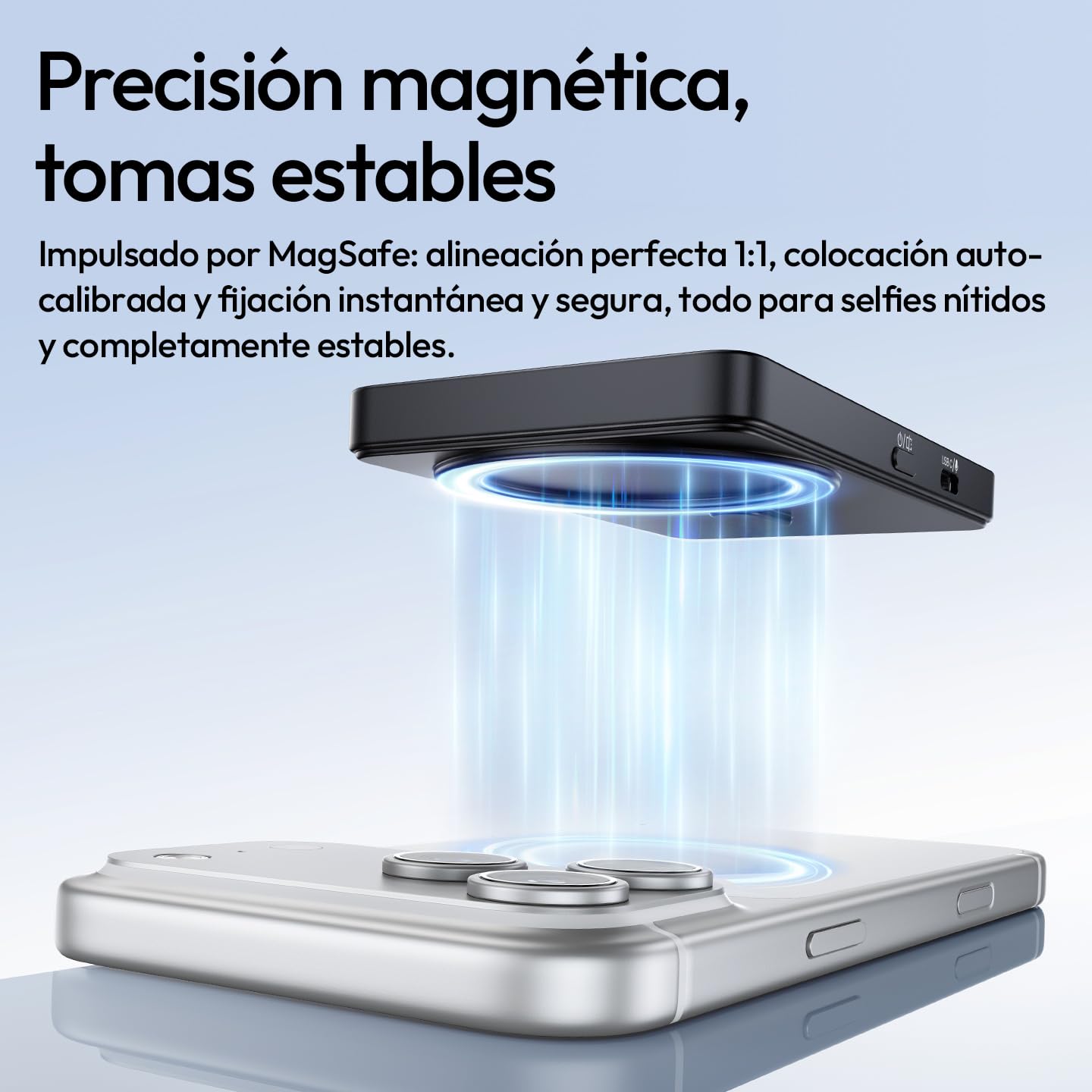 ULANZI VM1 Monitor Magnético para Selfie para Móvil, 4K 60 FPS Pantalla Magsafe para Vlog, Plug & Play, 3 Niveles de Brillo, USB-C 60W para iPhone 17-15, Cámara Trasera Android, TikTok Youtube