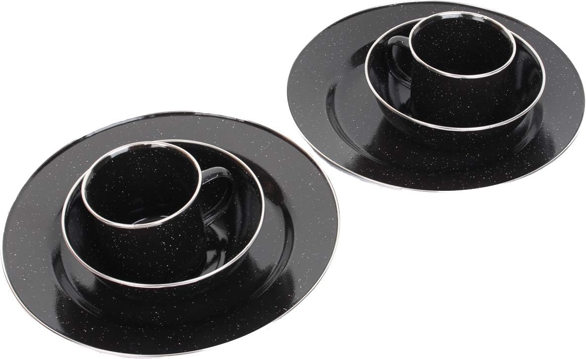 Durable Enamel Camping Dinner Set