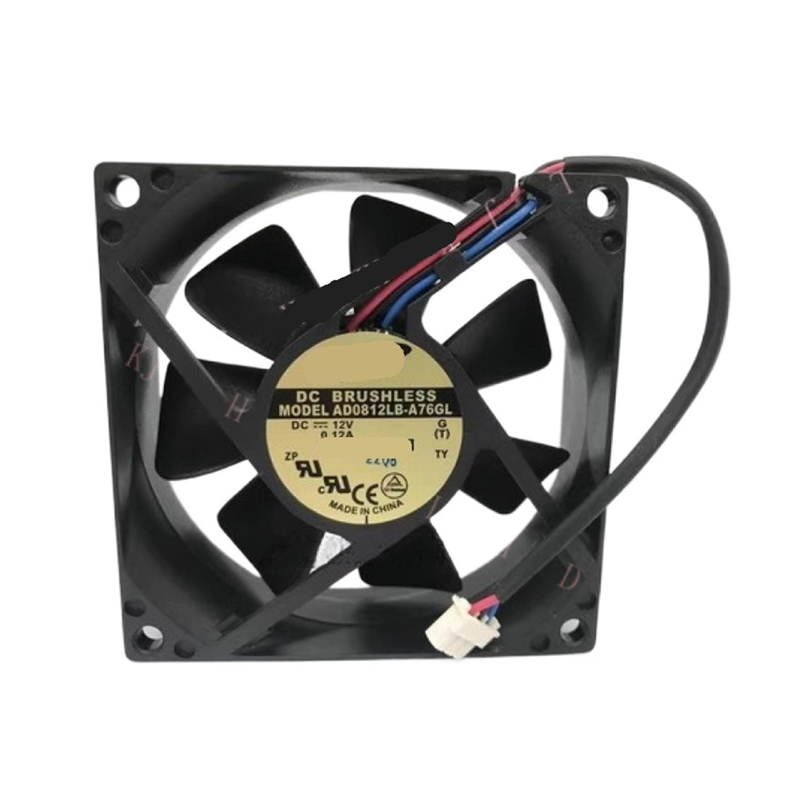 LWJYIPETZQ 8025 AD0812LB-A76GL DC12V 0.12A 3-wire Cooling fan