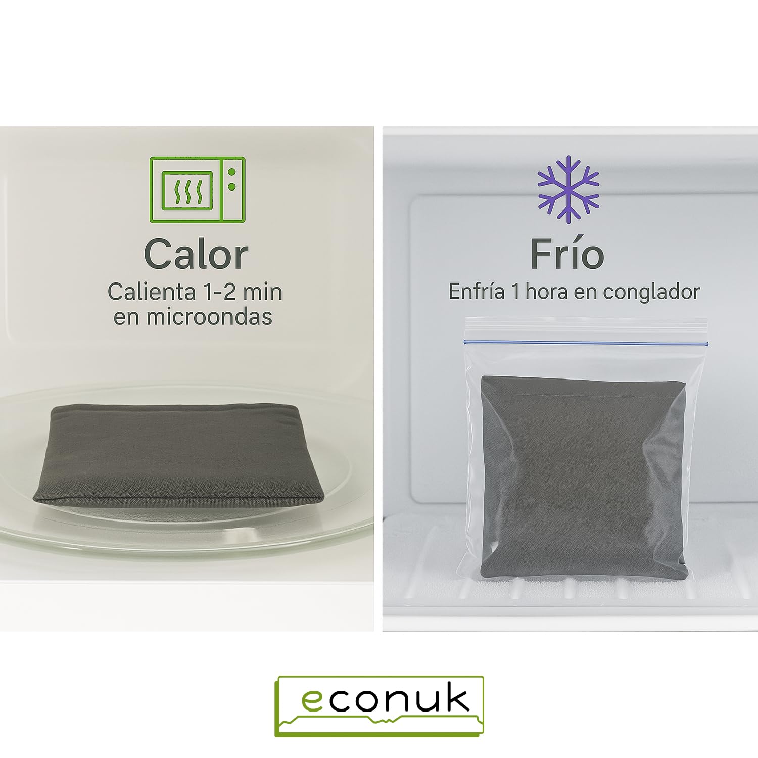 Sacco di semi per microonde con lavanda e miglio, riutilizzabile, per caldo e freddo, sacchetto di semi naturale per collo, schiena e addome (grigio grigio, 22 x 22 cm)