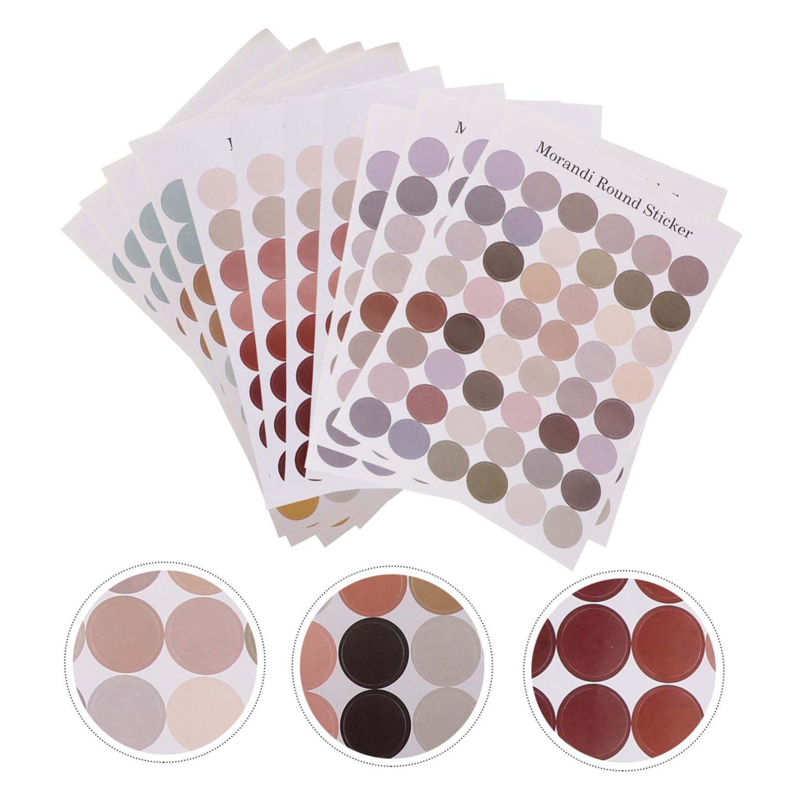 Operitacx 48fogli Etichette Adesive Per Buste e Te Diverse Tonalità Per Decorazioni e Chiusura Scatole Sacchetti e Scrapbooking