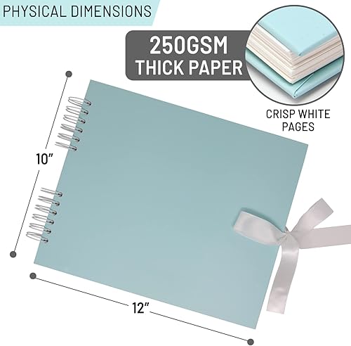 Miniatura 3 de Never Ever Land Álbum de recortes  Libro de recortes azul de 12 x 10 pulgadas. Suministros para álbumes de recortes, libro de recuerdos, libro de