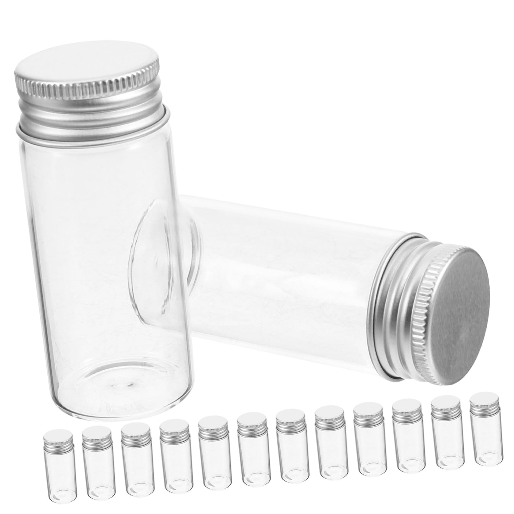 30 Tubos De Ensayo De Vidrio Transparente Pequeños Para Muestras De Líquidos Tubos De Ensayo Con Tapas Con Tapas De Vidrio
