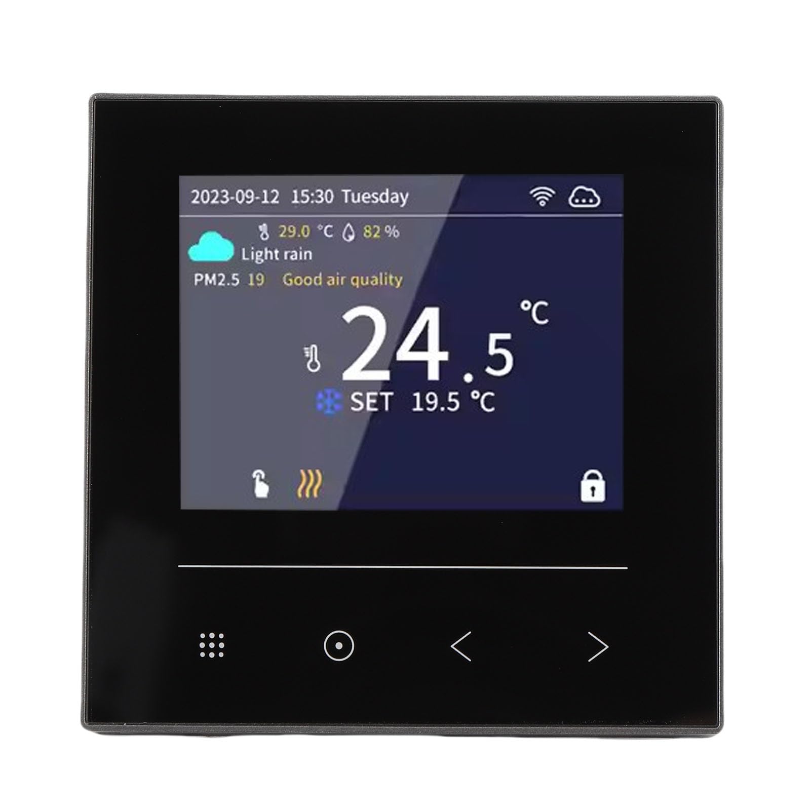 Diyeeni Inteligentny Termostat z aplikacją WiFi, Kolorowy Wyświetlacz LCD