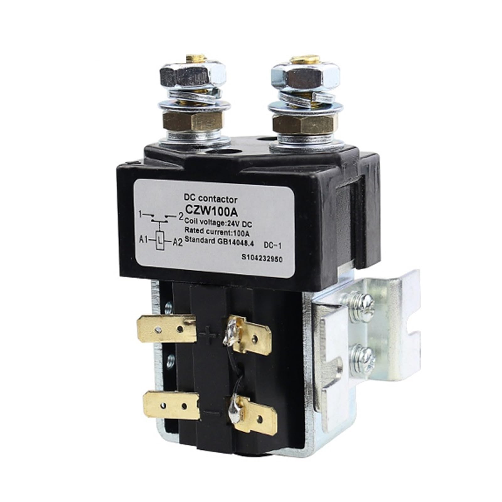 WBBAYDRFR DC Contactor CZW100A 12V 24V 36V 48V 60V 72V 100A 1NO Style for Motor Forklift Electromobile Grab Wehicle Car Winch ZJW100A 1pCS(DC72V 1NO)