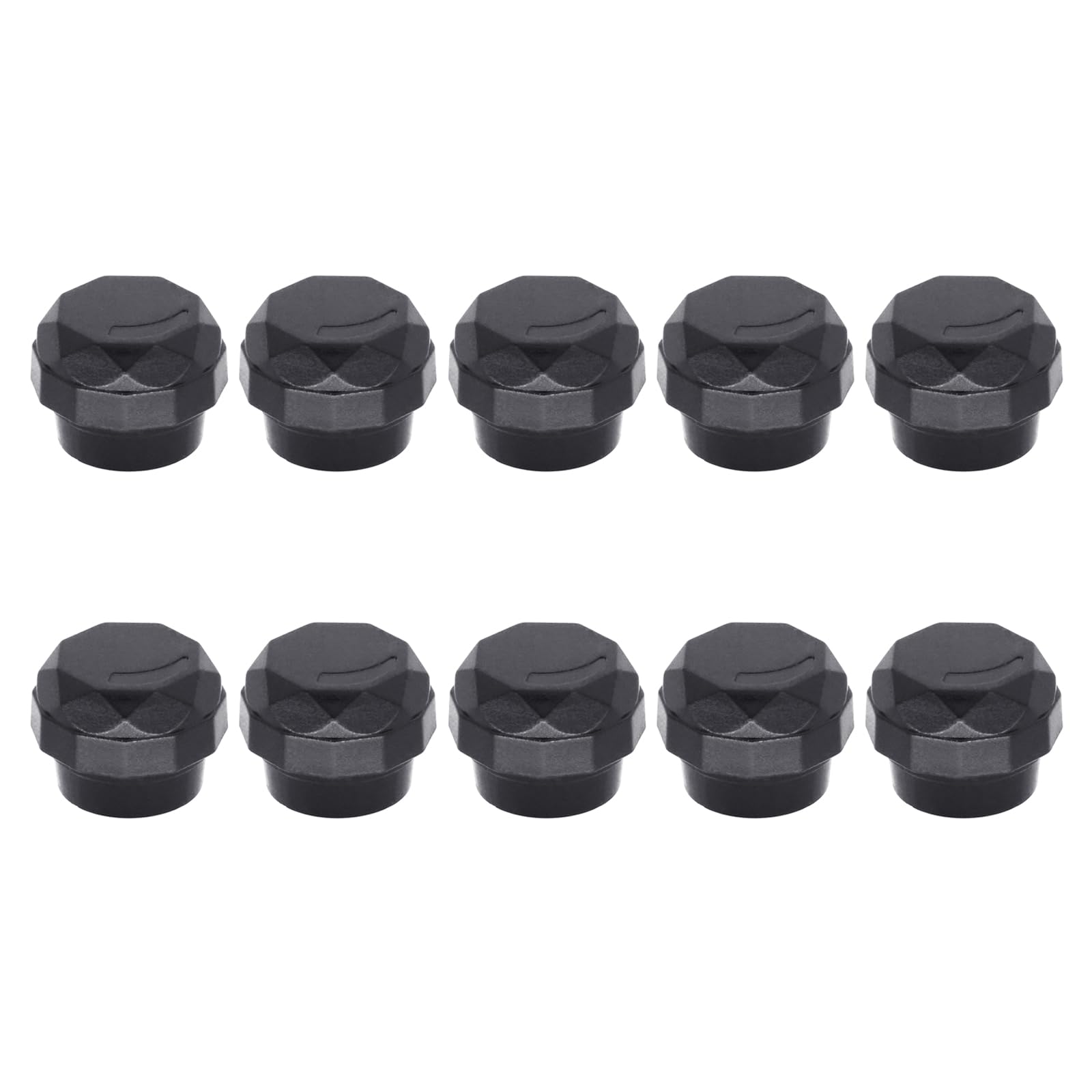 ZIRANU Volume Channel Knob Replacement for UV5R UV-5R UV-5RA UV-5RB UV-5RC Plus Black Caps