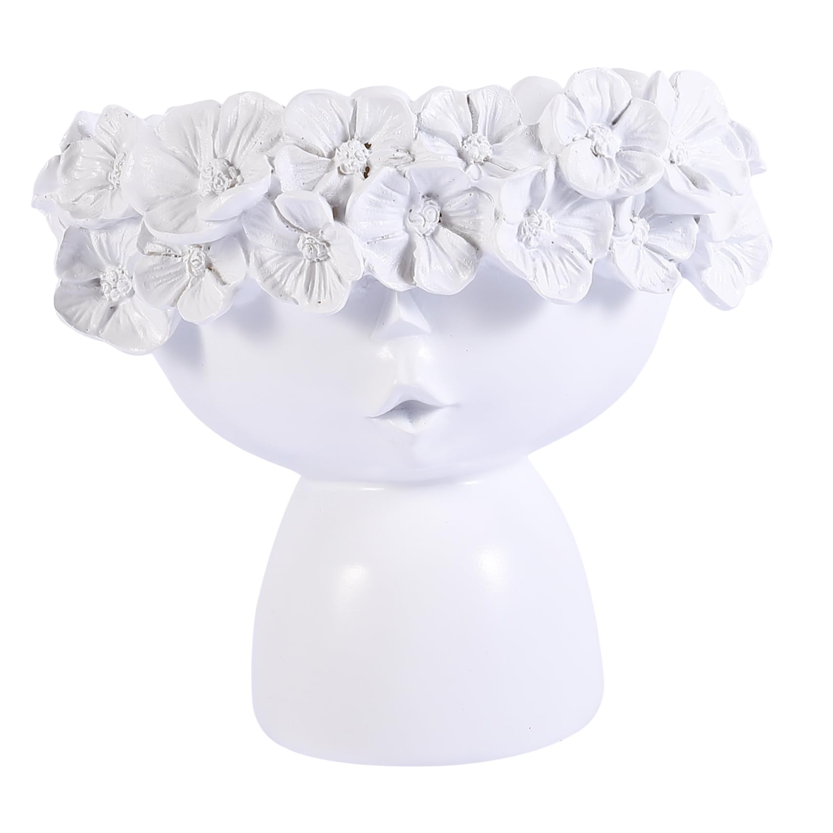 Pot de fleurs crâne blanc pour une décoration de bureau moderne
