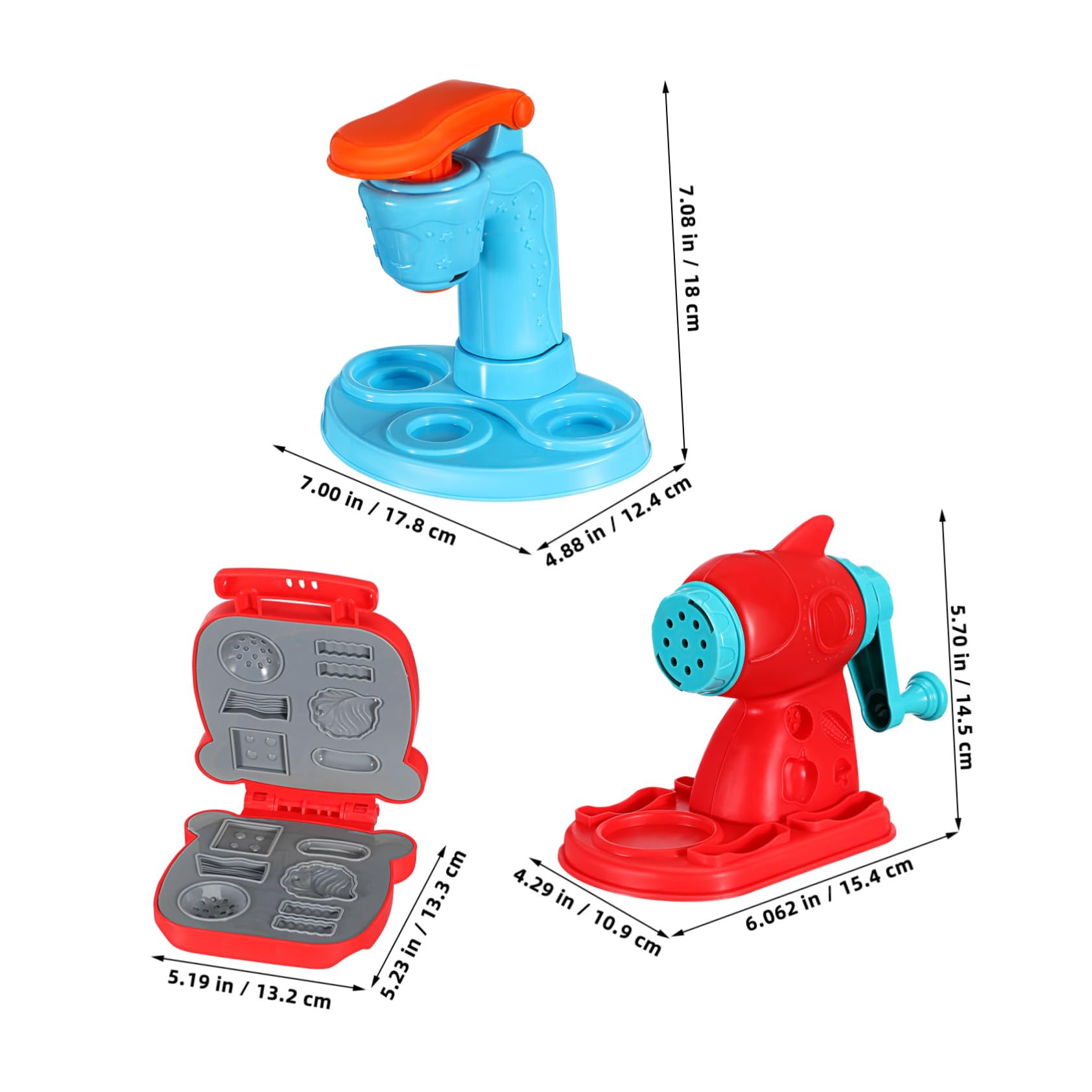 KOMBIUDA 51pezzi Cucina per Ragazzo Ragazza Macchina per Gelati e Hamburger di Pasta Accessori per Impastare e Attività Artistiche Kit di Gioco per Ragazzo Ragazza e Bambine